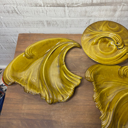 Mid Century Ceramic Thanksgiving Party Tray Set