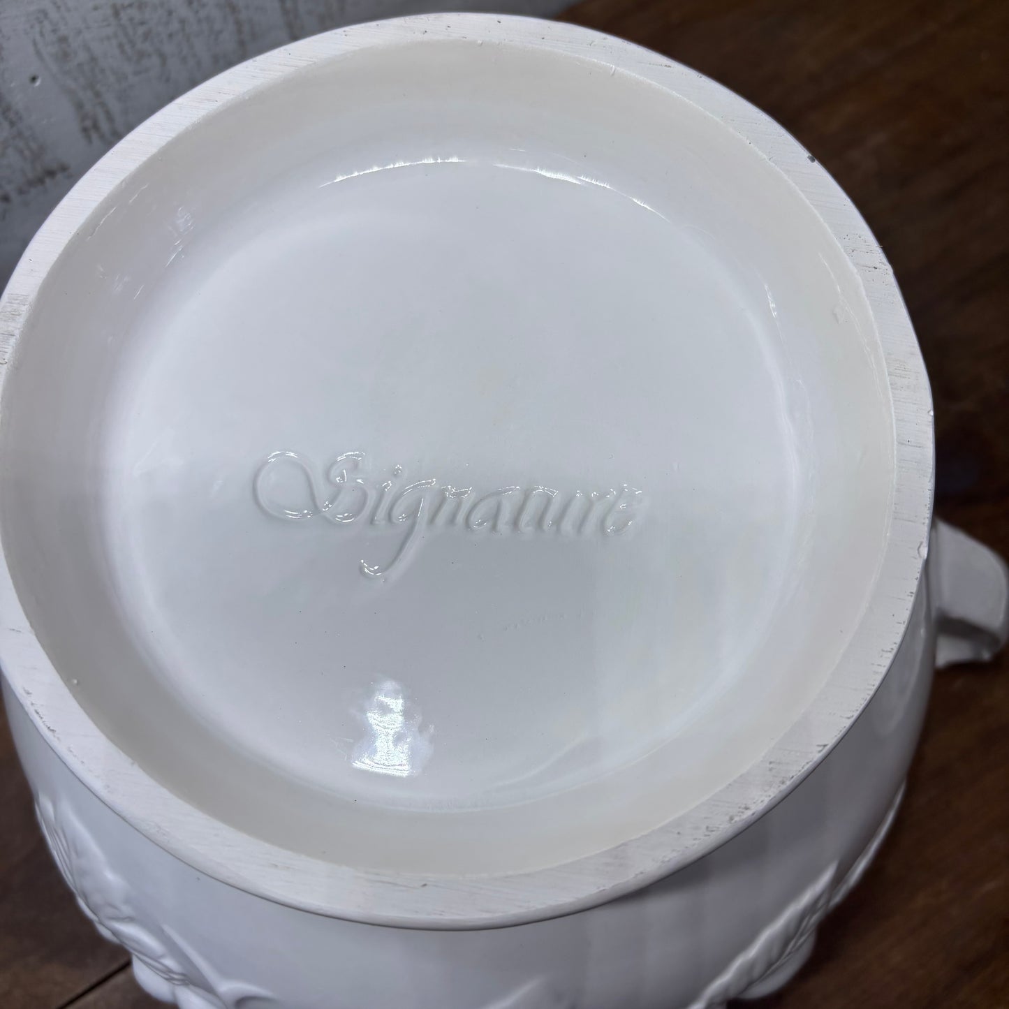 Vintage Signature Japan Ceramic Fruit Soup Tureen Covered Bowl