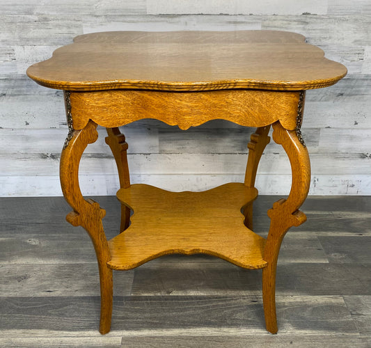 Antique Quarter Sawn Oak Parlor Occasional End Table