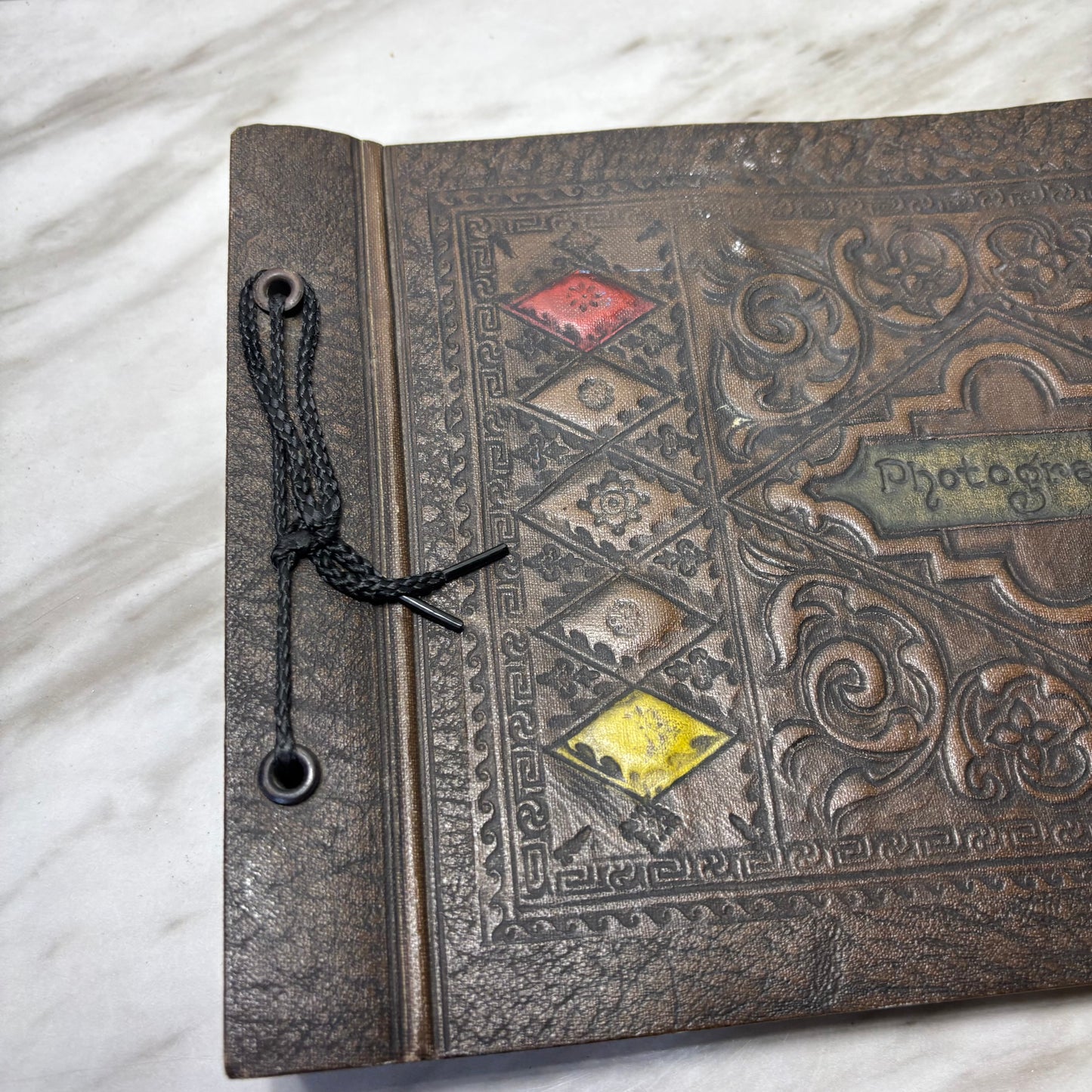 Mid Century Leather Photo Album