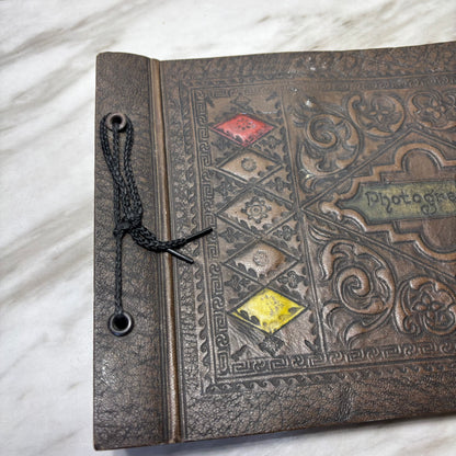 Mid Century Leather Photo Album