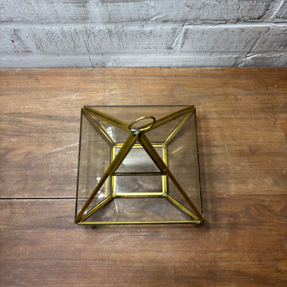 Geometric Brass Glass Terrarium
