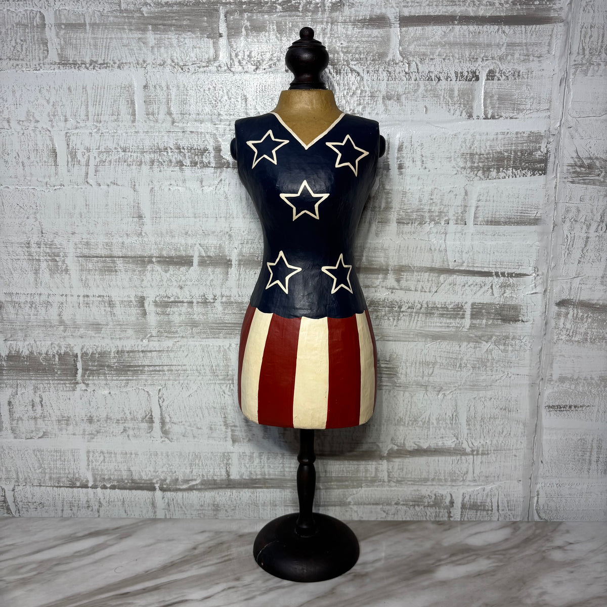 Americana Tabletop Paper Mache Mannequin