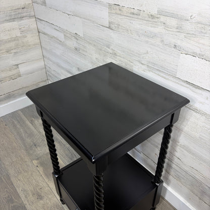 Black Spiral End Table/ Nightstand