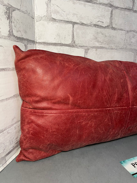 Pottery Barn Genuine Leather Lumbar Pillow