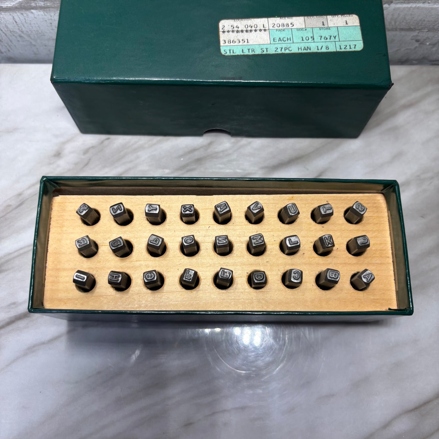 Vintage Ace Standard Duty Steel Letter Stamp Set