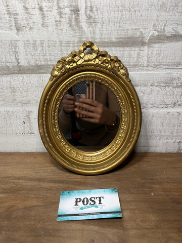 Vintage Oval Gold Mirror