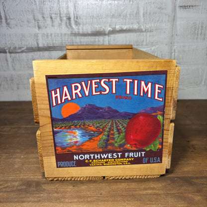 "Harvest Time" Wooden Crate