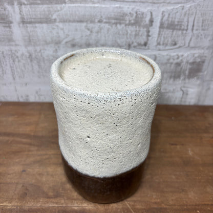 Small Texture Ceramic Bronze Two Tone Candle Holder