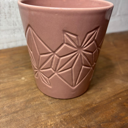 Pink Geometric Pot