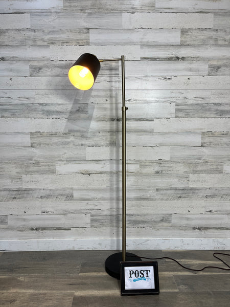 Modern Black & Gold Standing Industrial Adjustable Floor Lamp