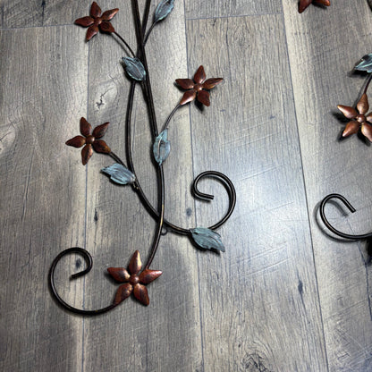 Floral Metal Wall Decor Set Of 2