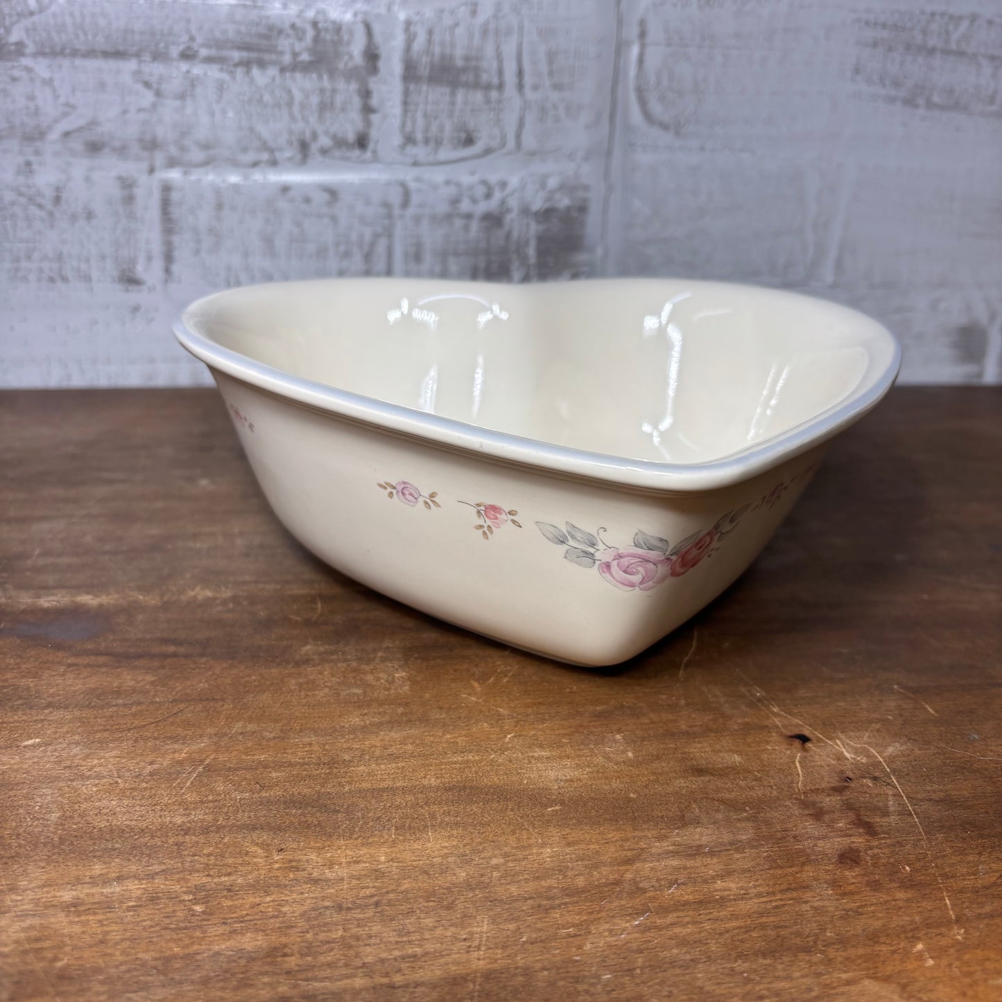 Vintage Pfaltzgraff Tea Rose Heart-Shaped Bowl