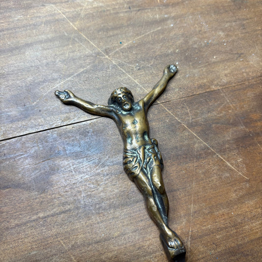 Vintage Solid Brass Jesus Crucifix Corpus