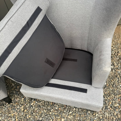 Set of 2 Modern Wingback Chairs Gray
