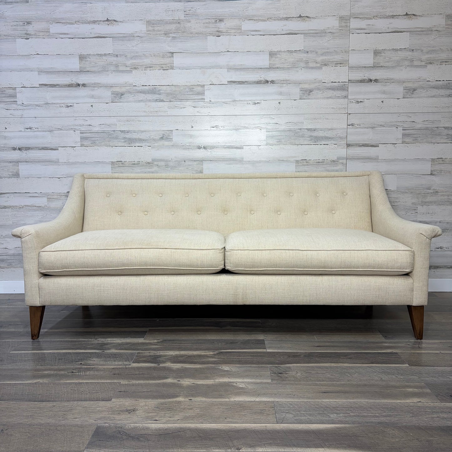 Modern Cream Tufted Sofa Couch