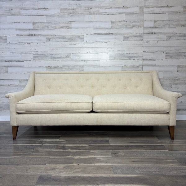 Modern Cream Tufted Sofa Couch