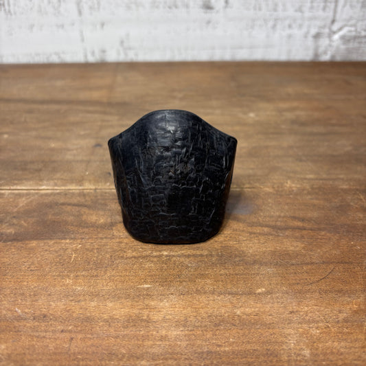 Antique Folk Art Carved Faux Coal Paperweight