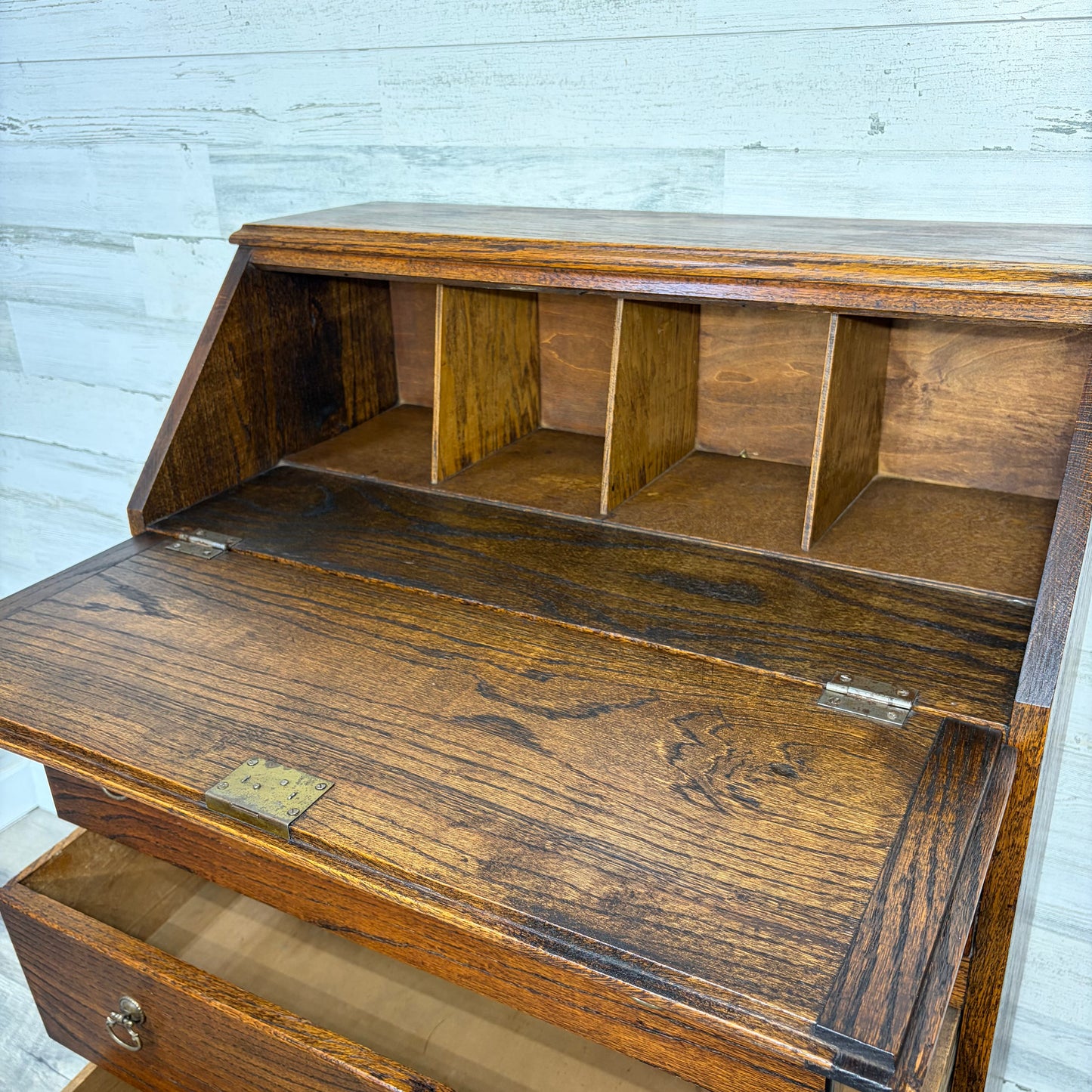 Antique Oak Secretary Desk