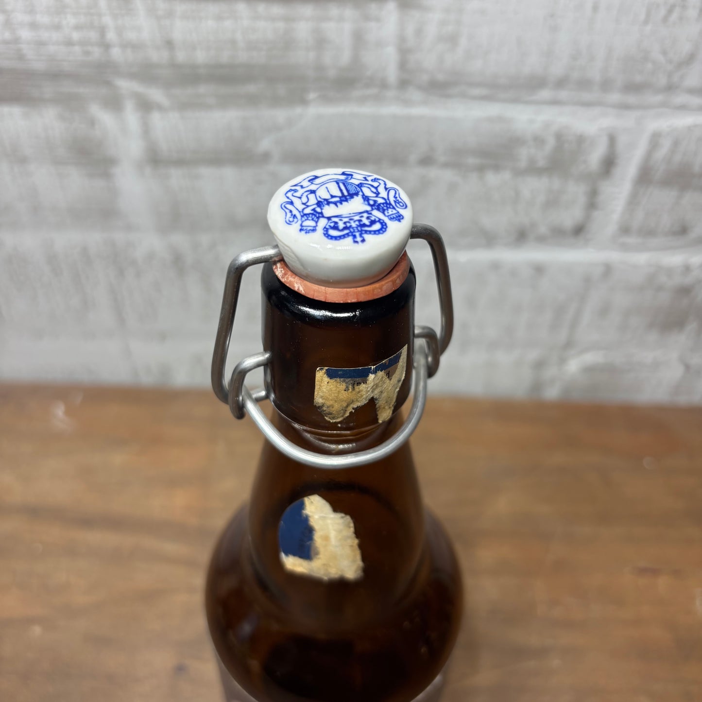 Vintage Kulmbacher Schweizerhof-Brau Amber Glass Bottle