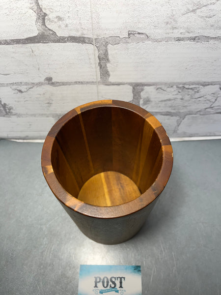 Round Wood Utensils Holder