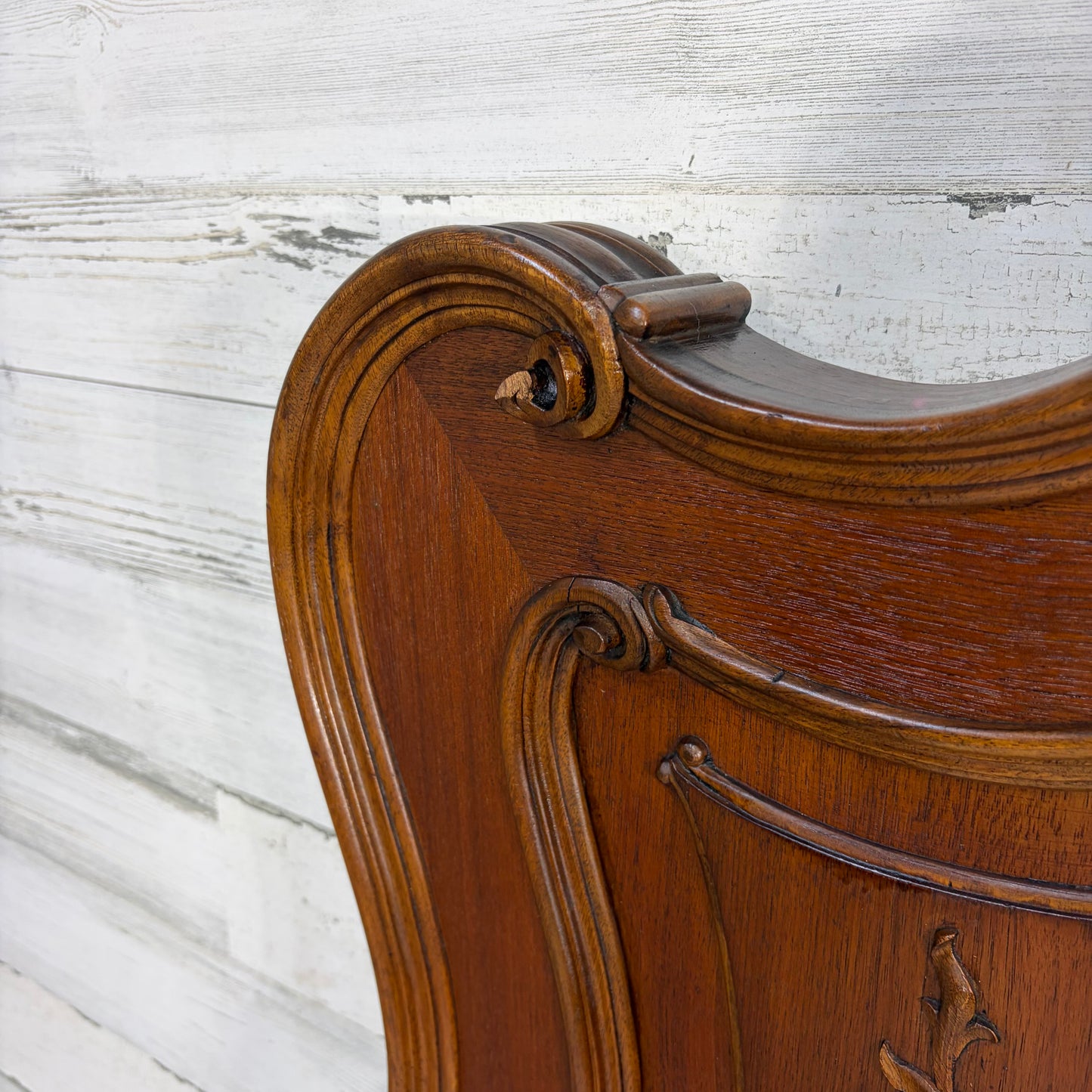 Antique French Carved Twin Bed Frame