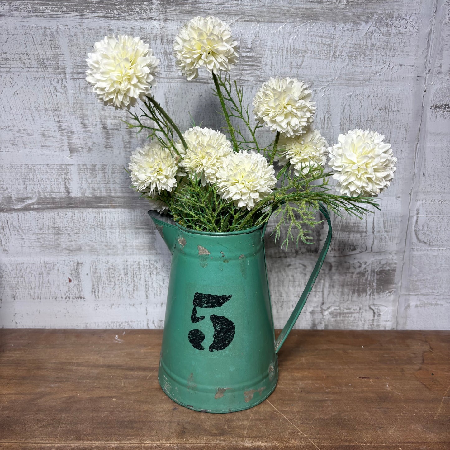 Farmhouse Pitcher w/ Faux Flowers