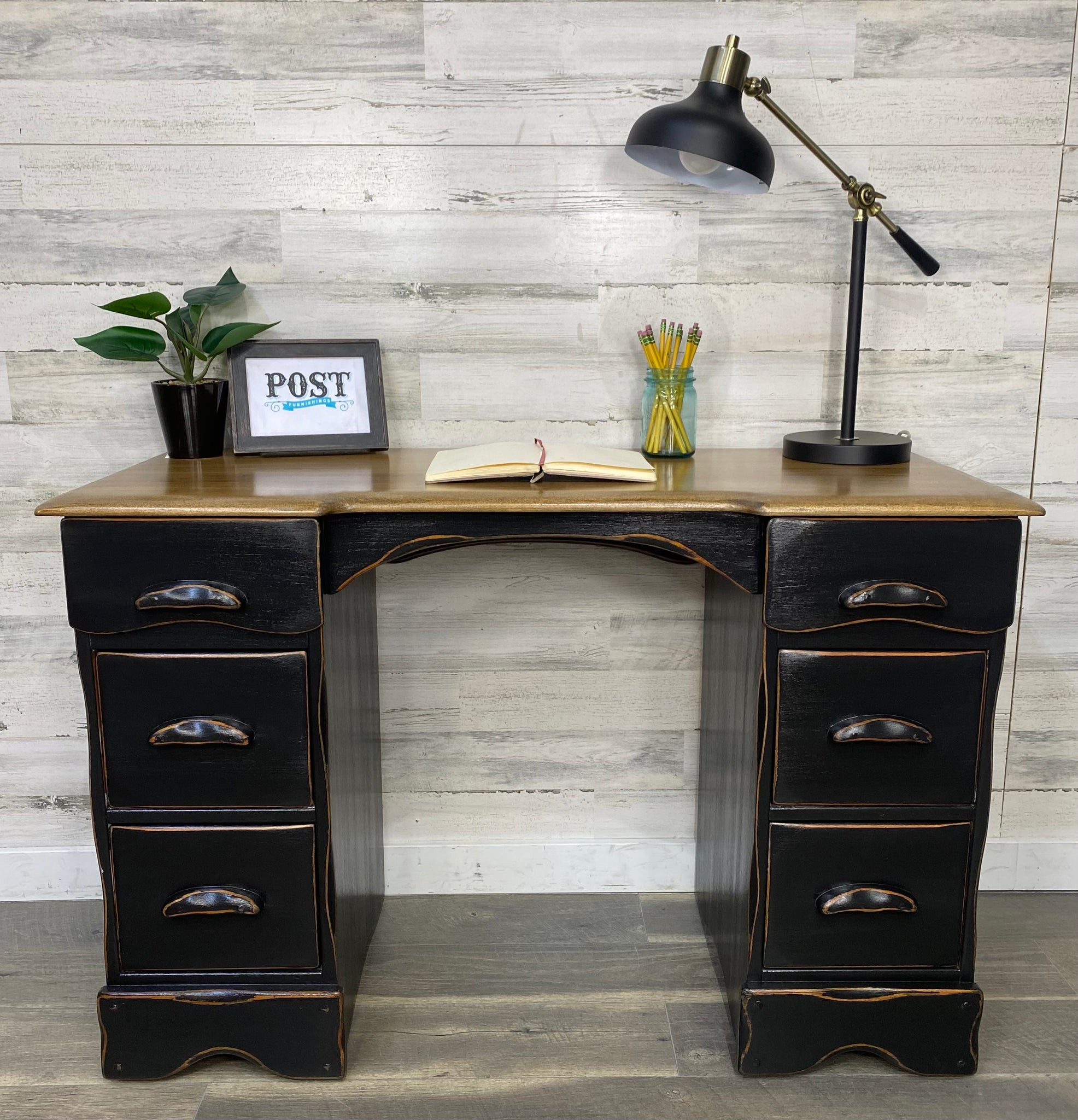 Vintage Black Desk