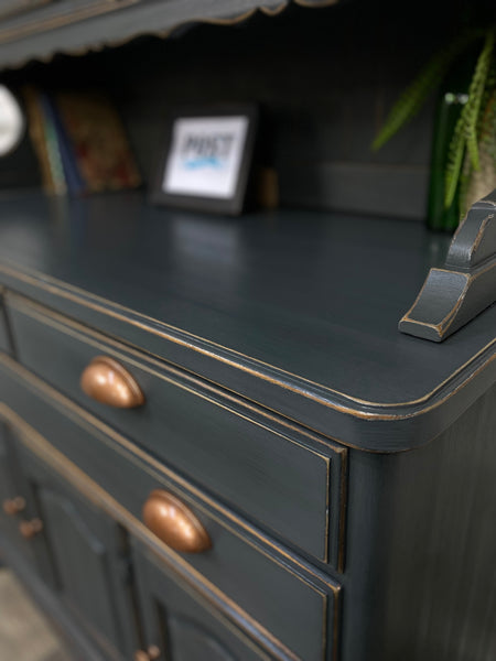 Dark Gray Flint Ridge China Hutch