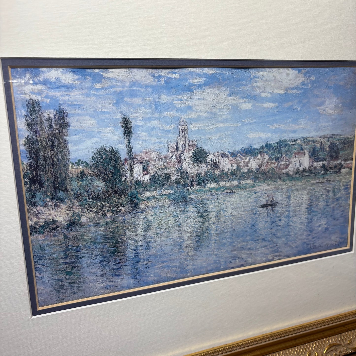 Toscano Vetheuil In Summer Framed Canvas Painting