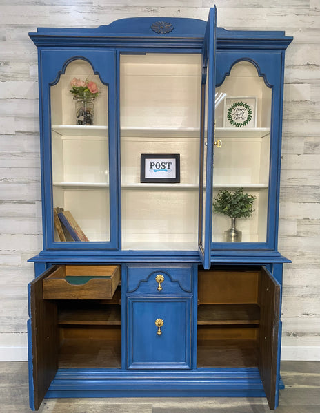 Navy Blue China Hutch