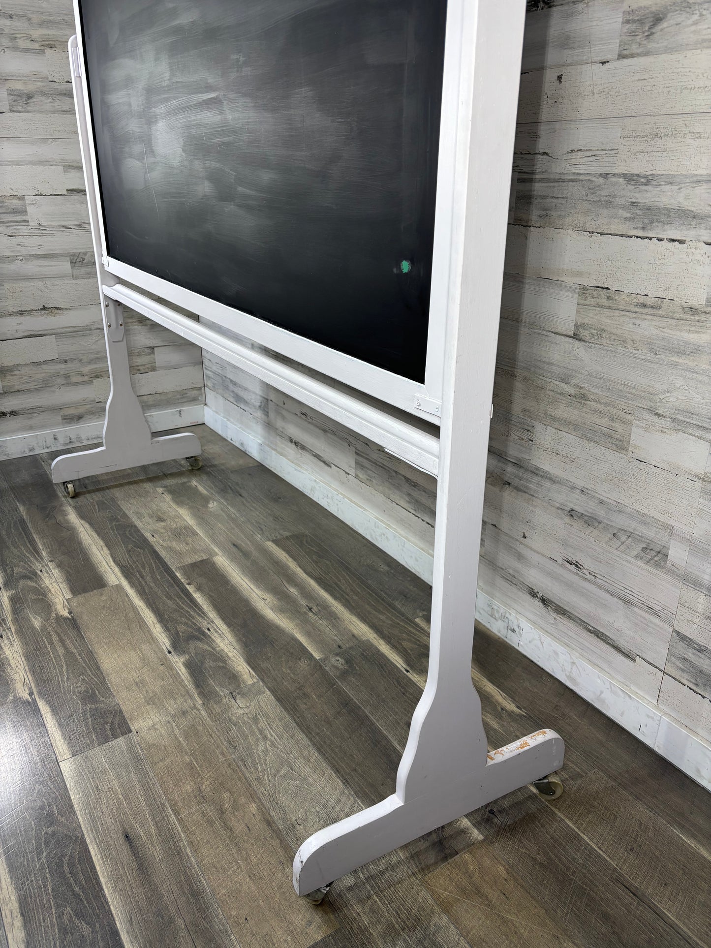 Large Vintage Wooden Double Sided Chalkboard