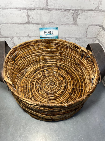 Farmhouse Woven Seagrass Basket W/ Handles