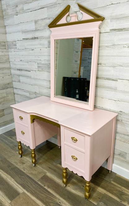 Antique Vanity Set Desk & Mirror