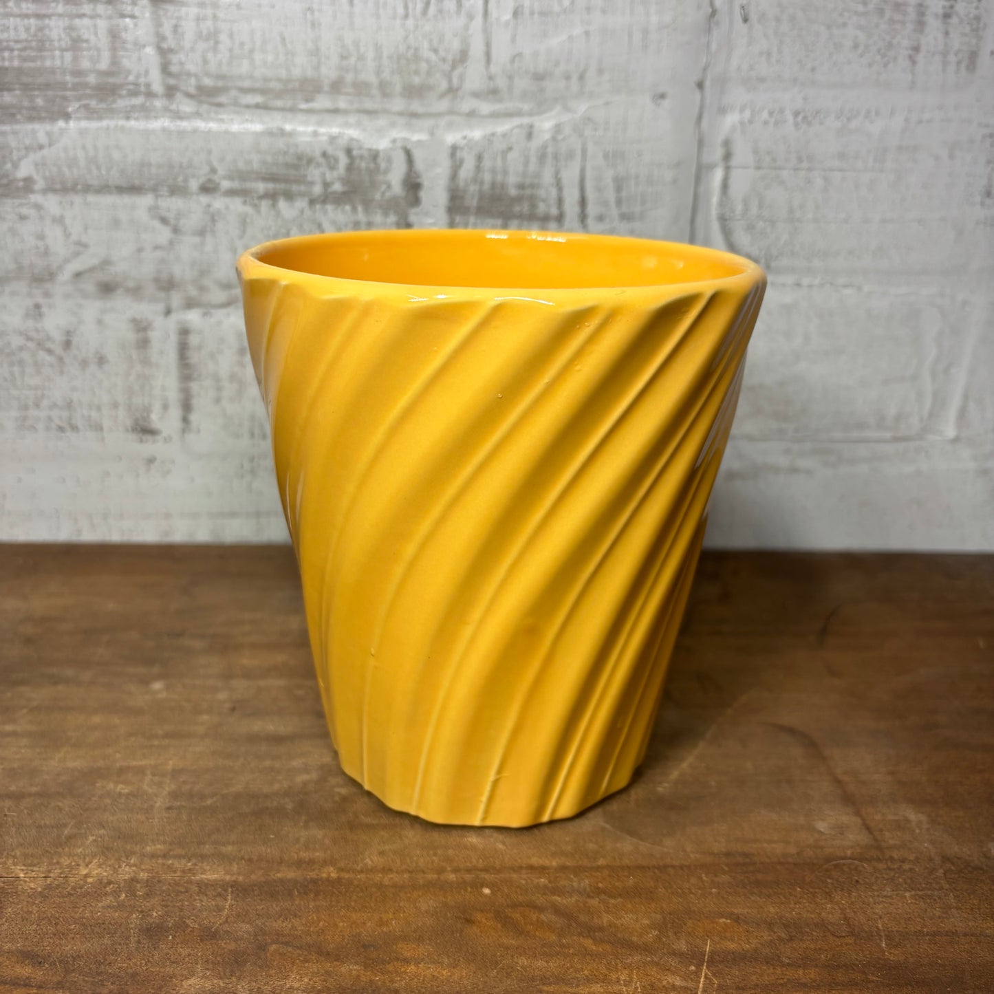 Yellow / Orange Swirl Planter Pot