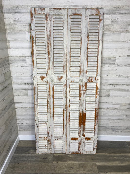 Shabby Chic Wood Room Divider Shutters