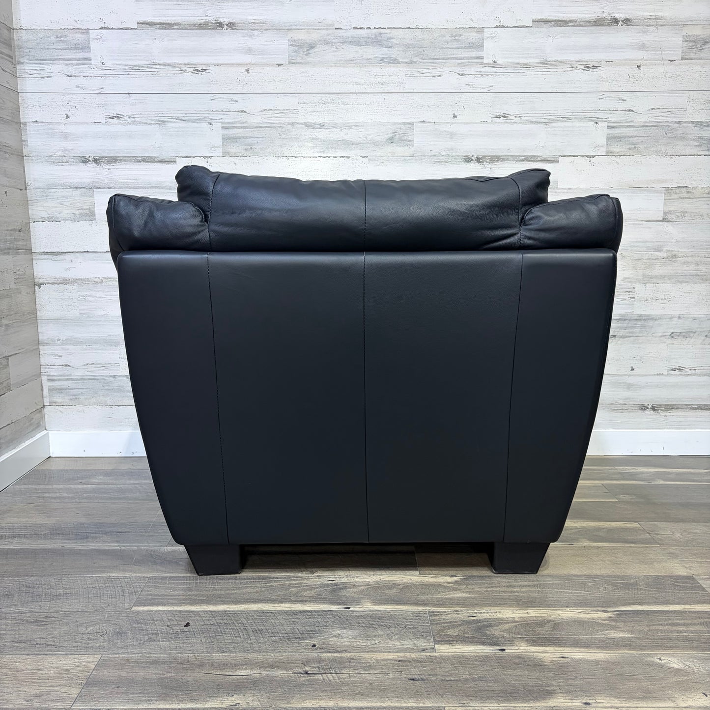 3pc Black Leather Couch Set