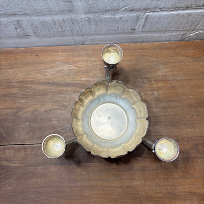 Vintage Leonard Silver Plate Lotus Flower Candle Holder