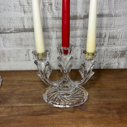 Crystal Glass Candle Stick Holder