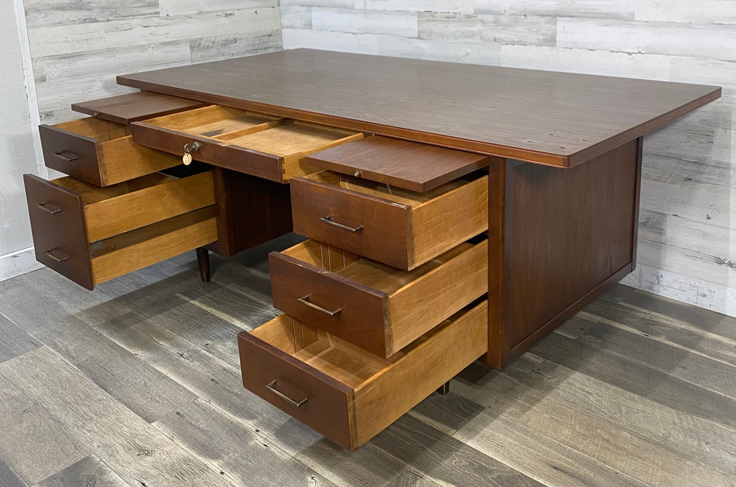 Mid Century Leopold Executive Desk