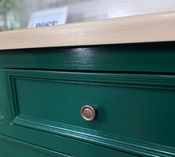 Dark Green Dresser & Nightstand Set