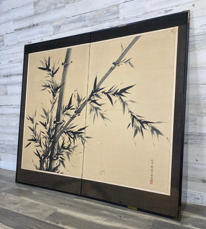 Chinese Bamboo Ink Painting Sumi-E