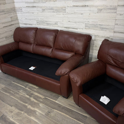 Leather Couch & Chair Set