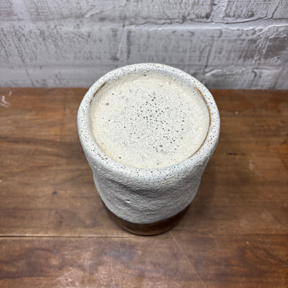 Small Texture Ceramic Bronze Two Tone Candle Holder