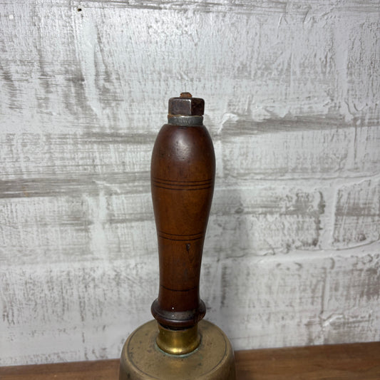 Antique Brass Large Hand School Bell