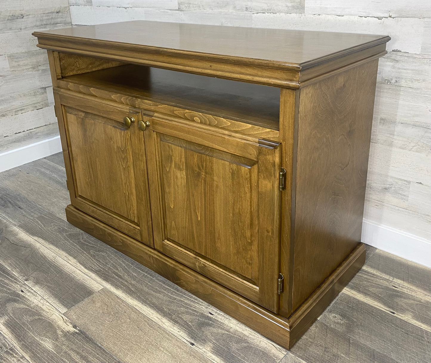 Oak TV Stand Storage Cabinet