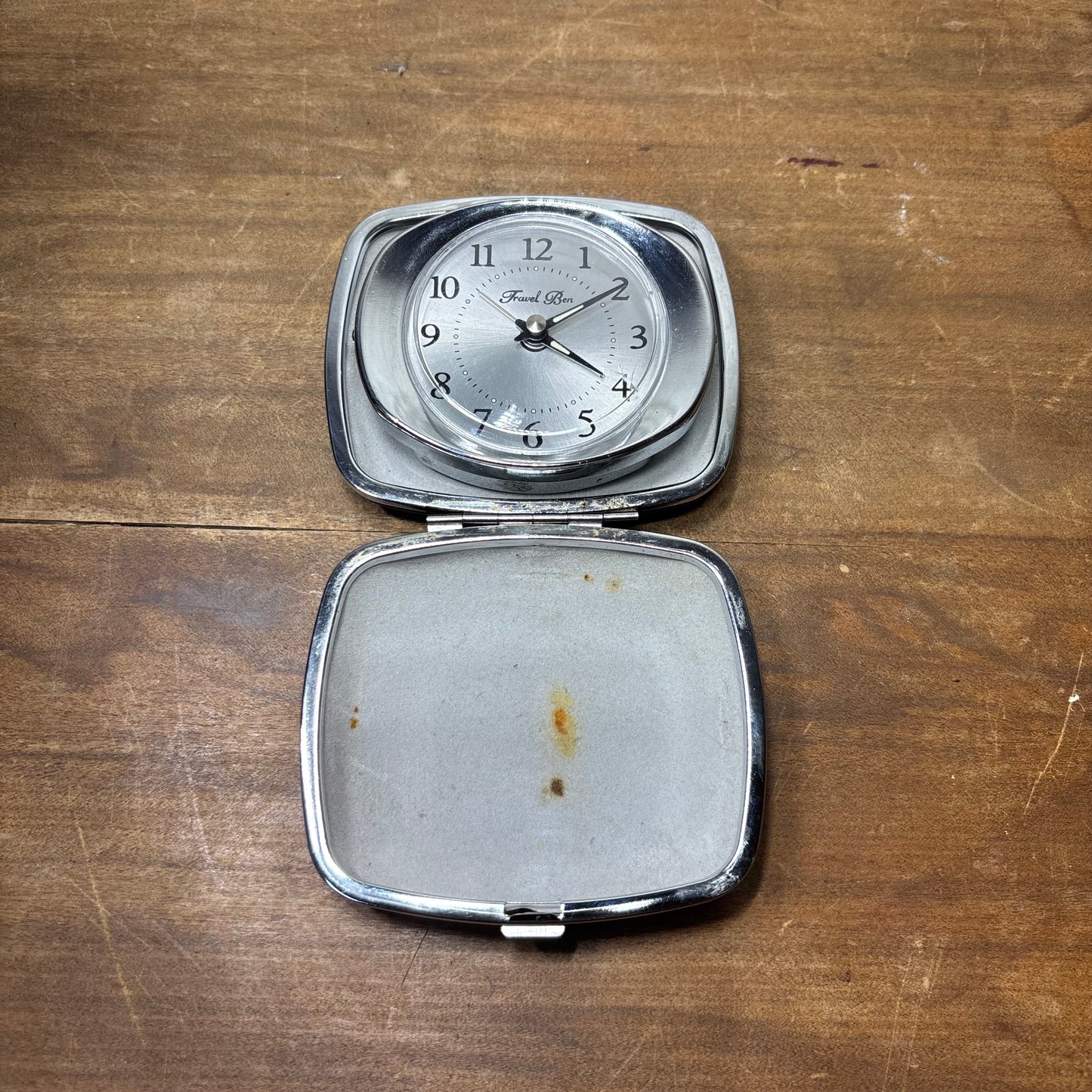Vintage “Travel Ben” Travel Desk Clock W/ Black Case