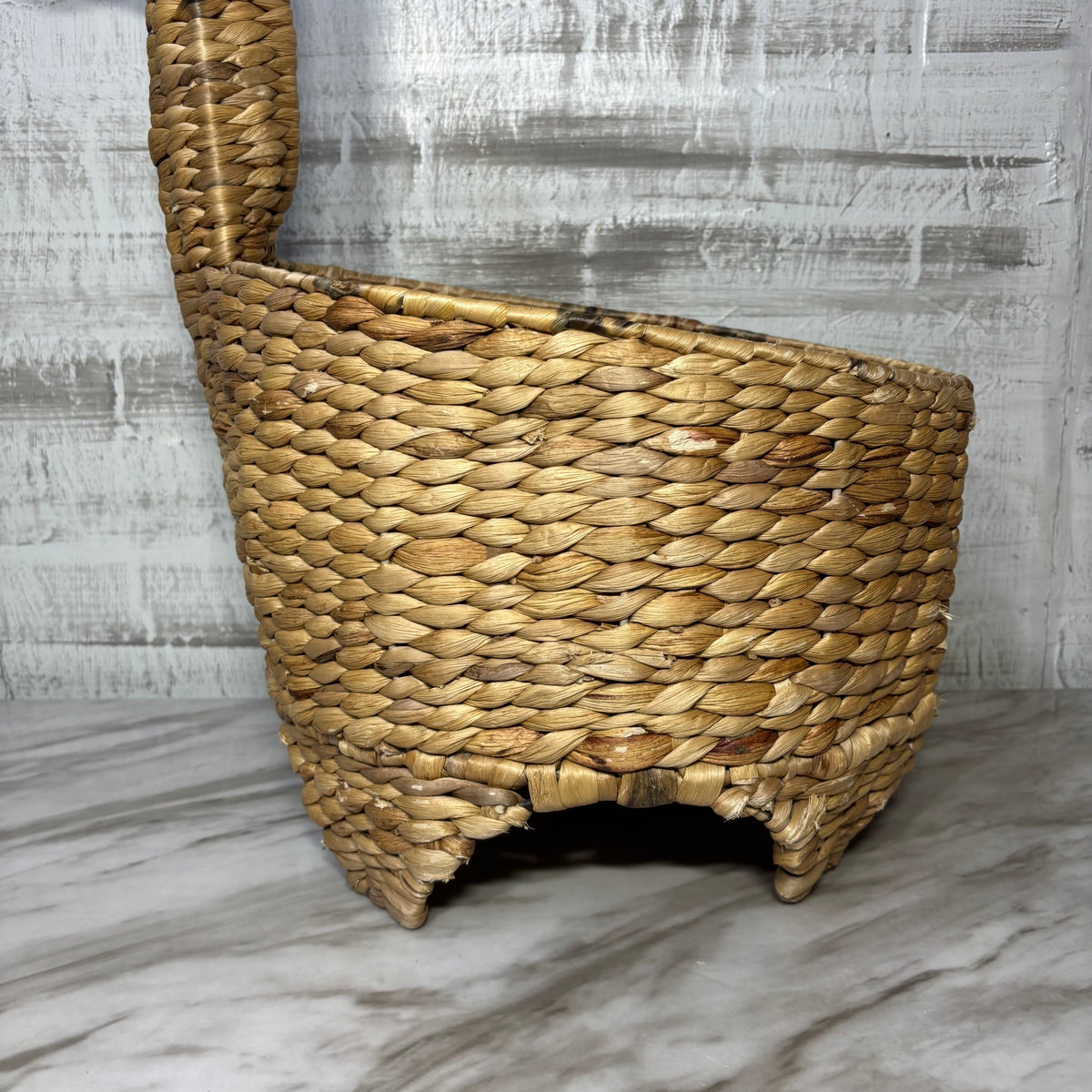 Woven Seagrass Llama Shaped Storage Basket