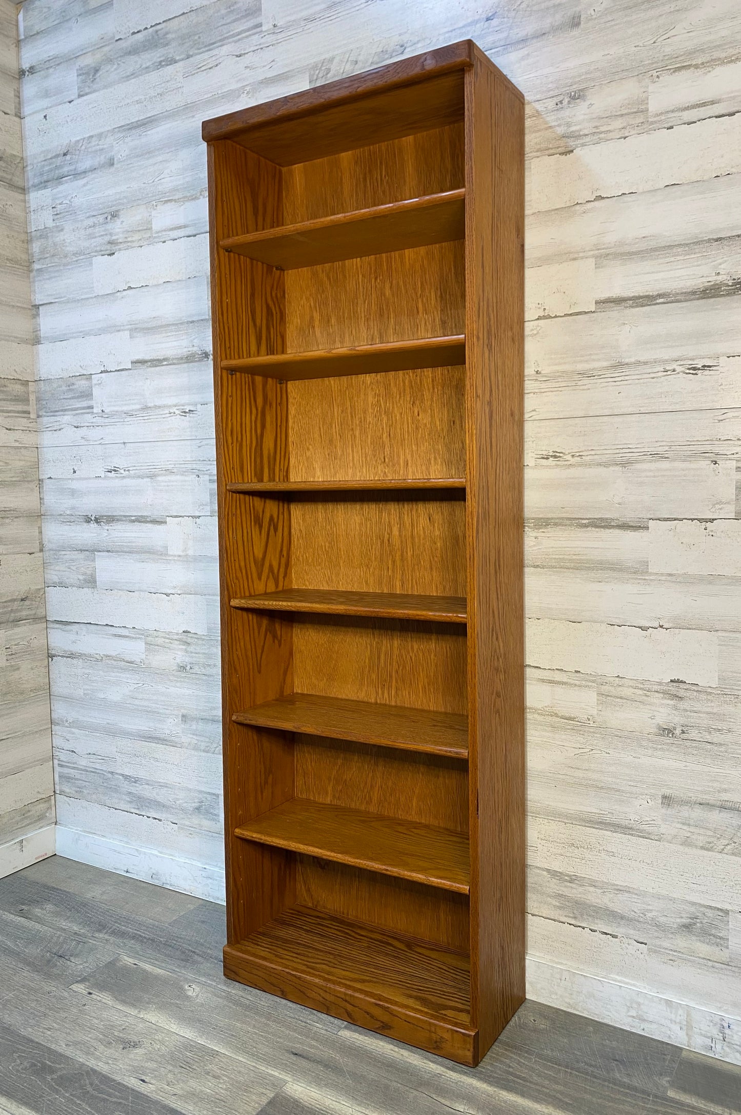 Tall Skinny Oak Bookshelf