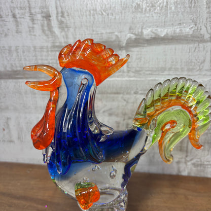 Vinci Dynasty Gallery Handblown Glass Rooster Figurine